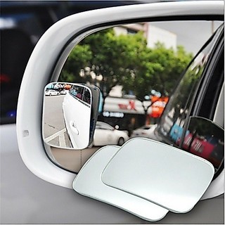 Gương Cầu Lồi Hình Chữ Nhật 46x64mm Chân Xoay 360° Gương Phụ Xóa Điểm Mù Cho Xe Ô Tô