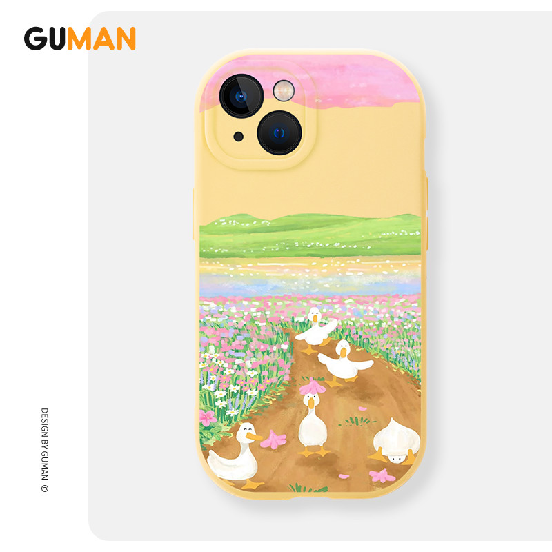 GUMAN Ốp lưng dễ thương đẹp hoạt hình độc lạ ngầu ngộ nghĩnh nữ chống sốc chống bẩn mềm cho iPhone 1