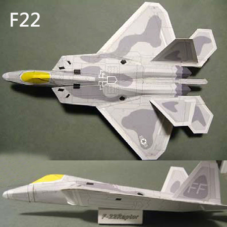 [Sleek] F22 Raptor Máy bay chiến đấu tàng hình Đồ chơi mô hình giấy âm thanh nổi nhỏ gọn