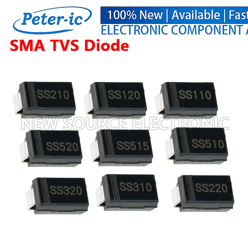 (20 chiếc) SS110 SS120 SS210 SS220 SS310 SS320 SS510 SS515 SS520 SMA TVS Diode SMD Điốt điện áp thoá