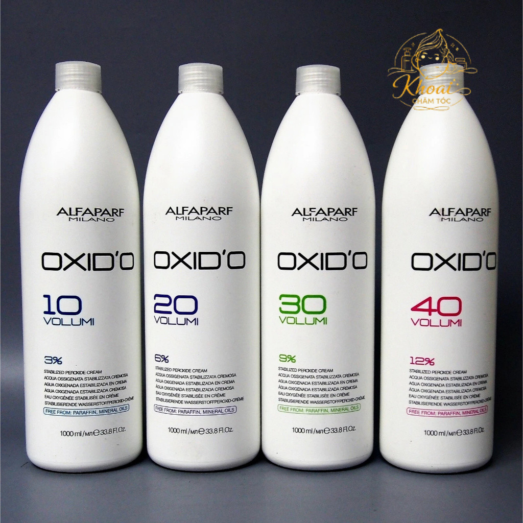 Kem oxy trợ nhuộm thuần chay Alfaparf Milano - Oxid'o Stabilized Peroxide Cream 1000ml <TX>