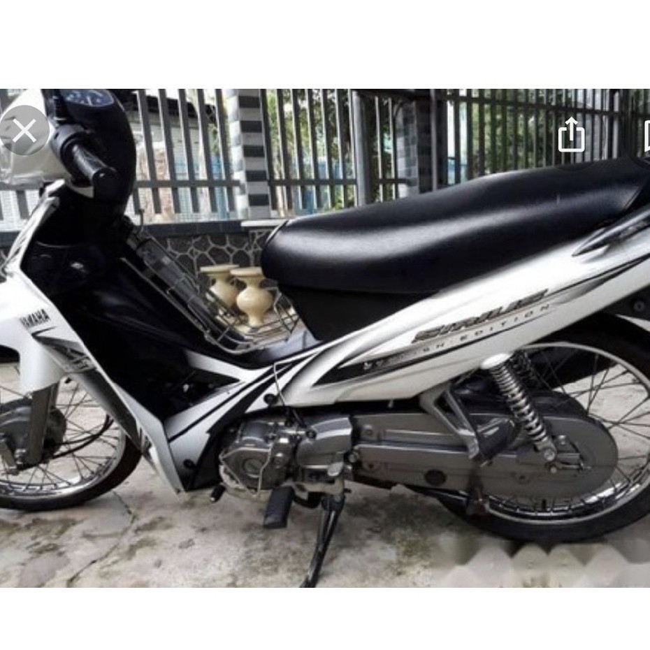Decal Tem Rời Xe  Yamaha Sirius 110 Trắng Đen Chuẩn