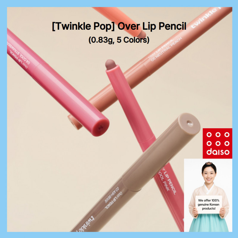 🇰🇷 [Twinkle Pop] Over Lip Pencil, 0.83g (5 Màu)