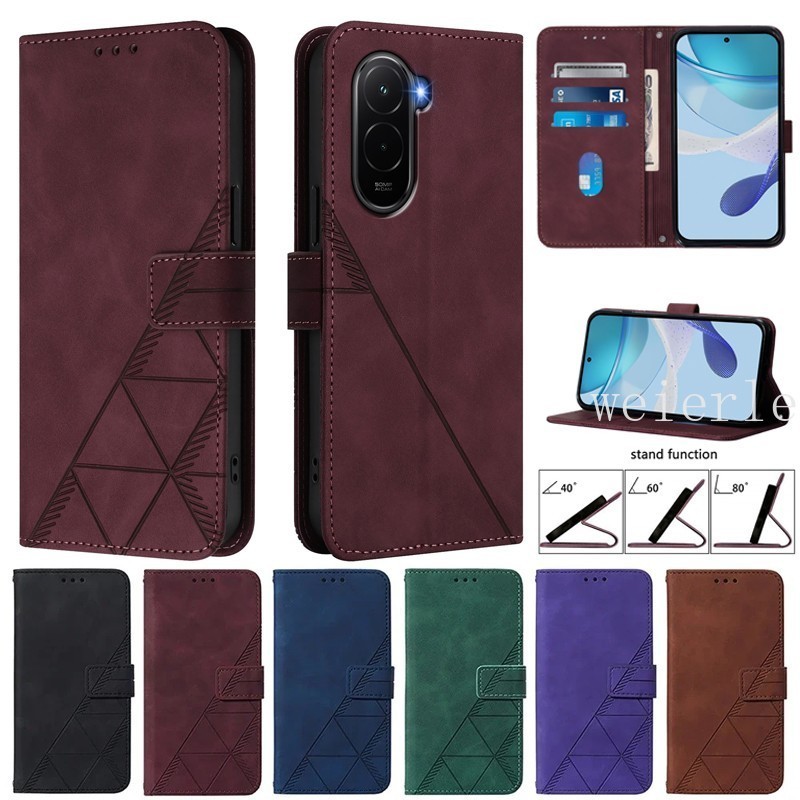 Dành Cho POCO M7 4G Ốp Lưng Ví Da Hình Học Cho POCO M7 5G Ốp Lưng POCO M7 Pro 5G POCO M6 Pro 4G 5G P