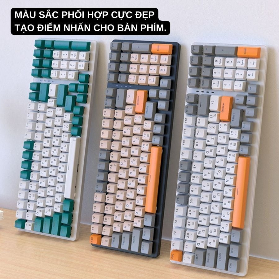 Bàn phím cơ K3 cao cấp - Phím cơ gaming 100 phím trục cơ, Led ấn tượng với 16,5 triệu màu 10 chế độ
