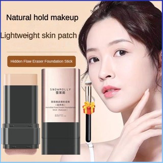 ⚡⚡COD 【QUÀ TẶNG MIỄN PHÍ】Kem nền dạng thỏi hai đầu SNOWMOLLY vừa vặn và lâu trôi với đầu cọ kem nền dạng lỏng cho mặt