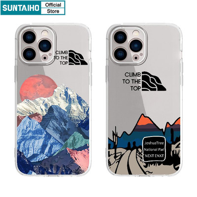 Ốp Điện Thoại Suntaiho Thẩm Mỹ Ngoài Trời Phiêu Lưu Trong Suốt Mềm Cao Cấp Chống Sốc Cho iPhone 11 12 13 14 15 16 Pro Max IP 7 8 Plus Iphon X XS XR Xs max