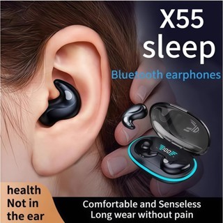 Tai nghe bluetooth ngủ siêu mỏng không dây X55, màn hình pin kỹ thuật số LED, chất lượng âm thanh vòm, hỗ trợ hệ thống Xiaomi và Android