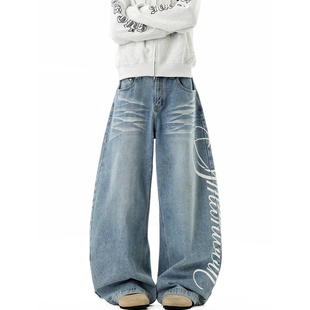 Quần Jean Nam TIANLESIWEI - Phong Cách Retro Mỹ, Dáng Rộng Đơn Giản, Lấy Cảm Hứng Từ Nhật Bản | BigBuy360 - bigbuy360.vn