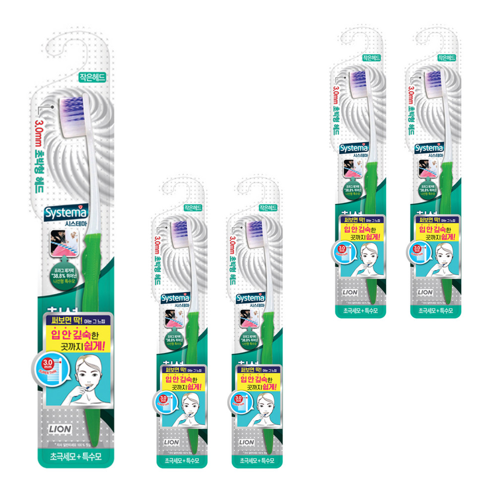 Bàn chải đánh răng Systema Tartar Care Compact, Giao hàng ngẫu nhiên, 1 gói, 5 chiếc