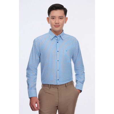 Áo sơ mi tay dài vạt tròn VIETTIEN vải Bamboo form REGULAR VT00000456