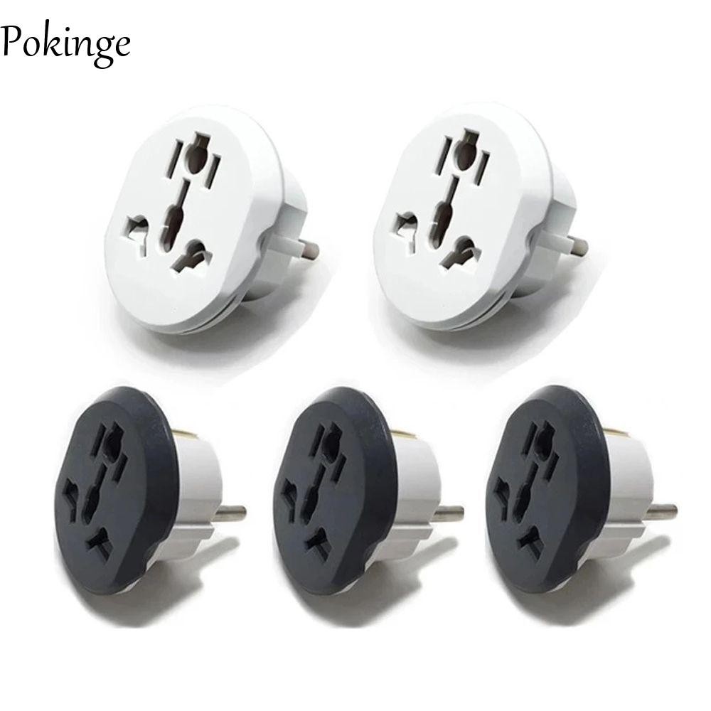 POKINGE EU Cắm Adapter EU Cắm Chuyển Đổi Ổ Cắm Điện Tường Ổ Cắm Châu Âu Cắm Cắm Cắm Bộ Chuyển Đổi Cắ