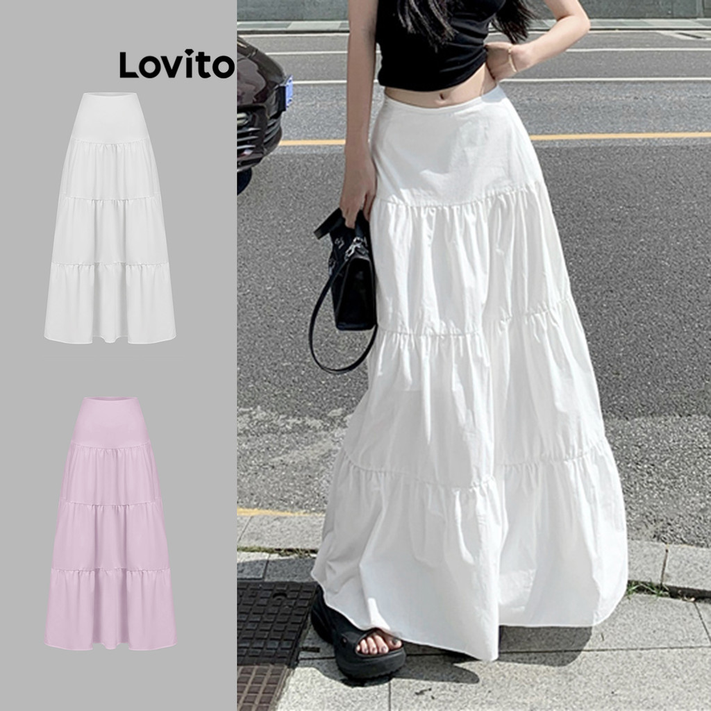 Lovito Váy Suông Đơn Giản Cho Nữ Mùa Hè/xuân L85AD112