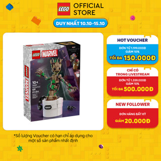 LEGO SUPER HEROES MARVEL 76297 Đồ Chơi Lắp Ráp Mô Hình Nhân Vật Dancing Groot Vui Nhộn (459 Chi Tiết)