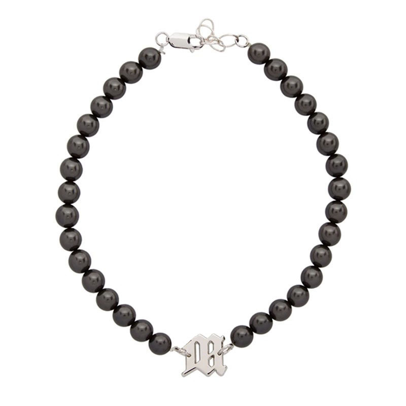 Misbhv Fashionable Short Pearl Necklace choker Vintage-style necklace with a unique character m Simp