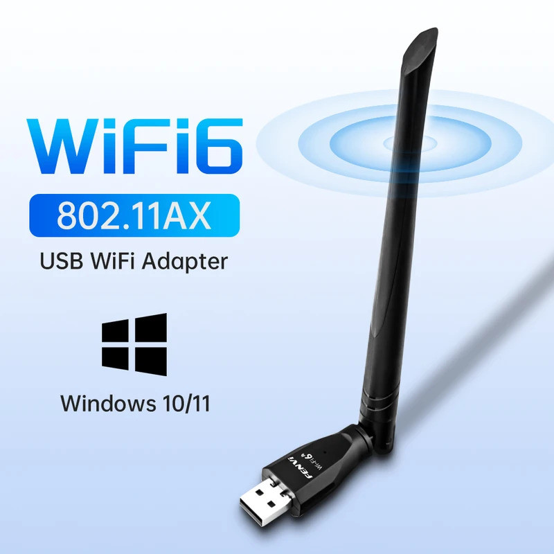 Fenvi WiFi 6 USB WiFi Adapter AX286 Chỉ 2.4G 802.11AX Thẻ Mạng Tín Hiệu USB WiFi Dongle Có Ăng Ten C