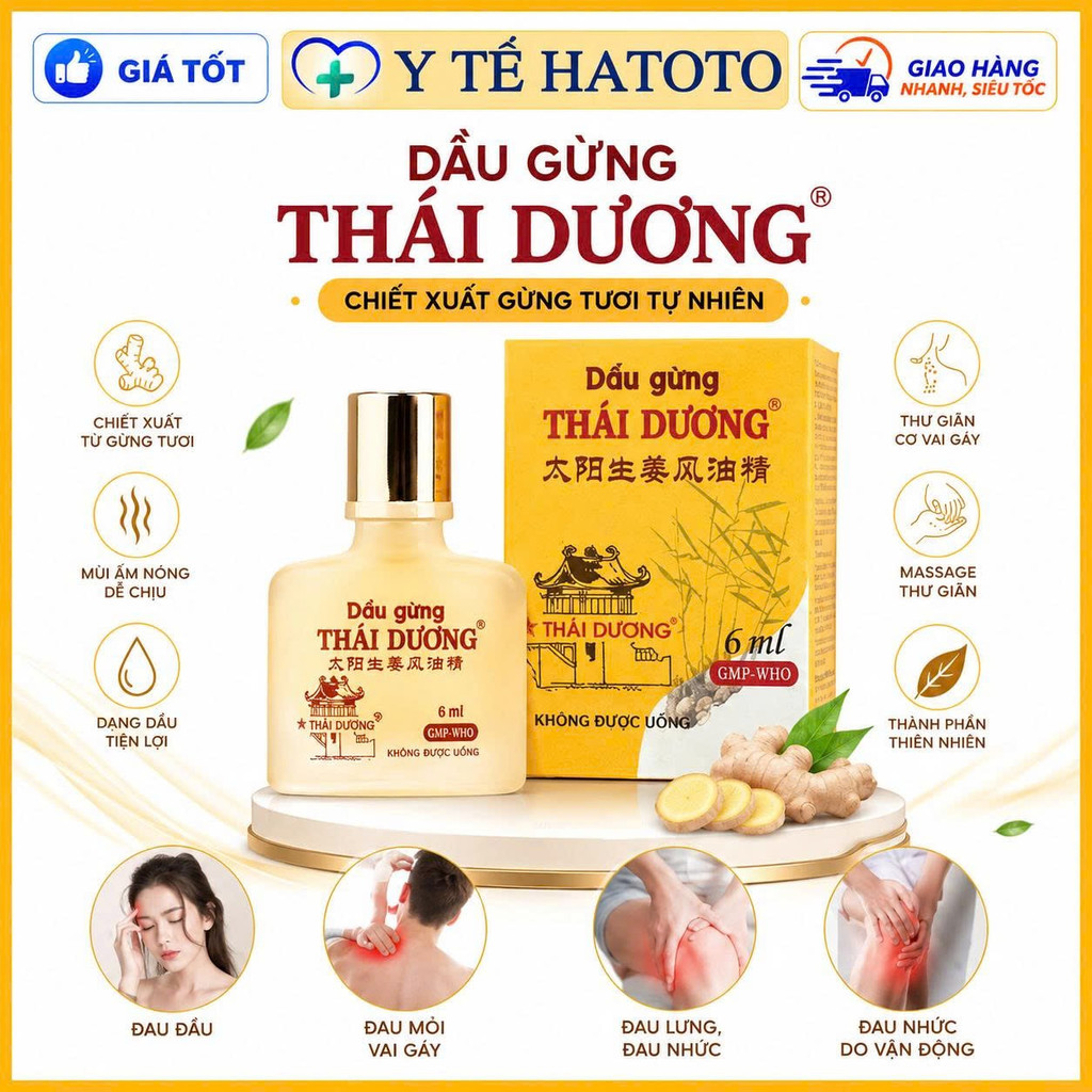 Dầu gừng Thái Dương 6ml, 24ml Y TẾ HATOTO