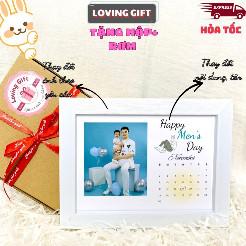 Khung Ảnh Thiết Kế Theo Yêu Cầu Tặng Ngày 19/11 Boy Day Men’s Day – Quà Tặng Quốc Tế Đàn Ông,
