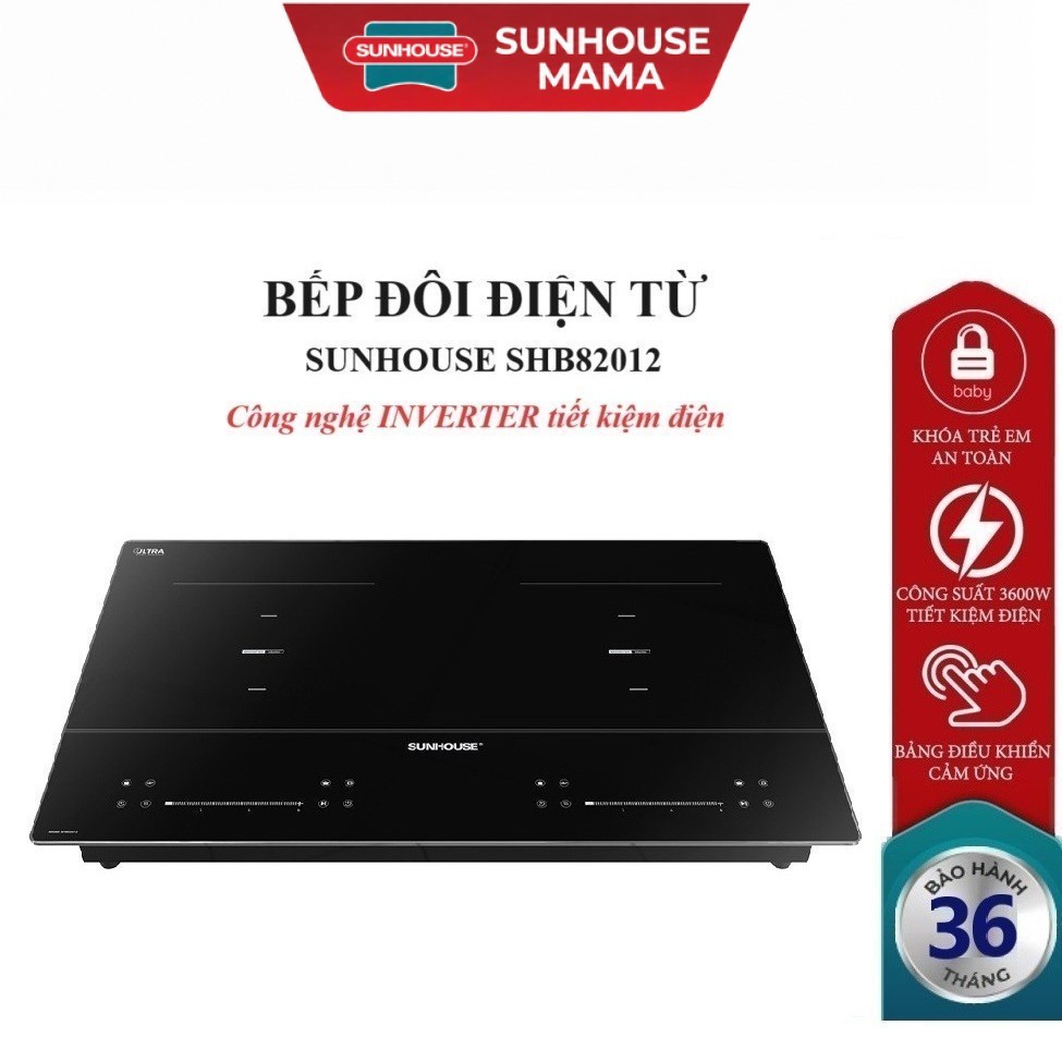 BẾP ĐÔI ĐIỆN TỪ SUNHOUSE SHB82012