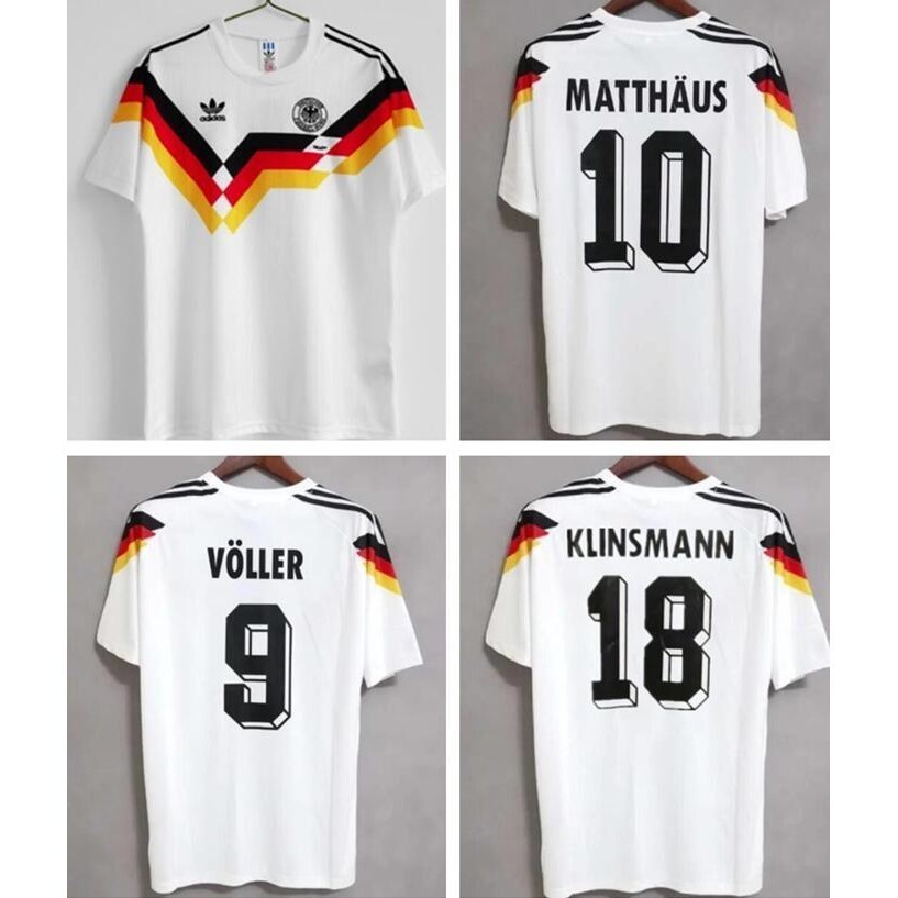 Áo thể thao sân nhà Retro Jersey 1990 Áo bóng đá sân nhà Đức
