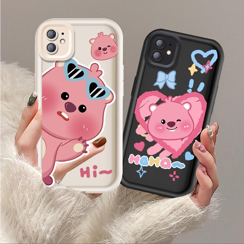 Ốp Lưng Cho iPhone 11 12 13 Pro Max Hoạt Hình Silicon Cầm Tay Mềm Ốp lưng TPU Pororo Loopy Mắt Thiên
