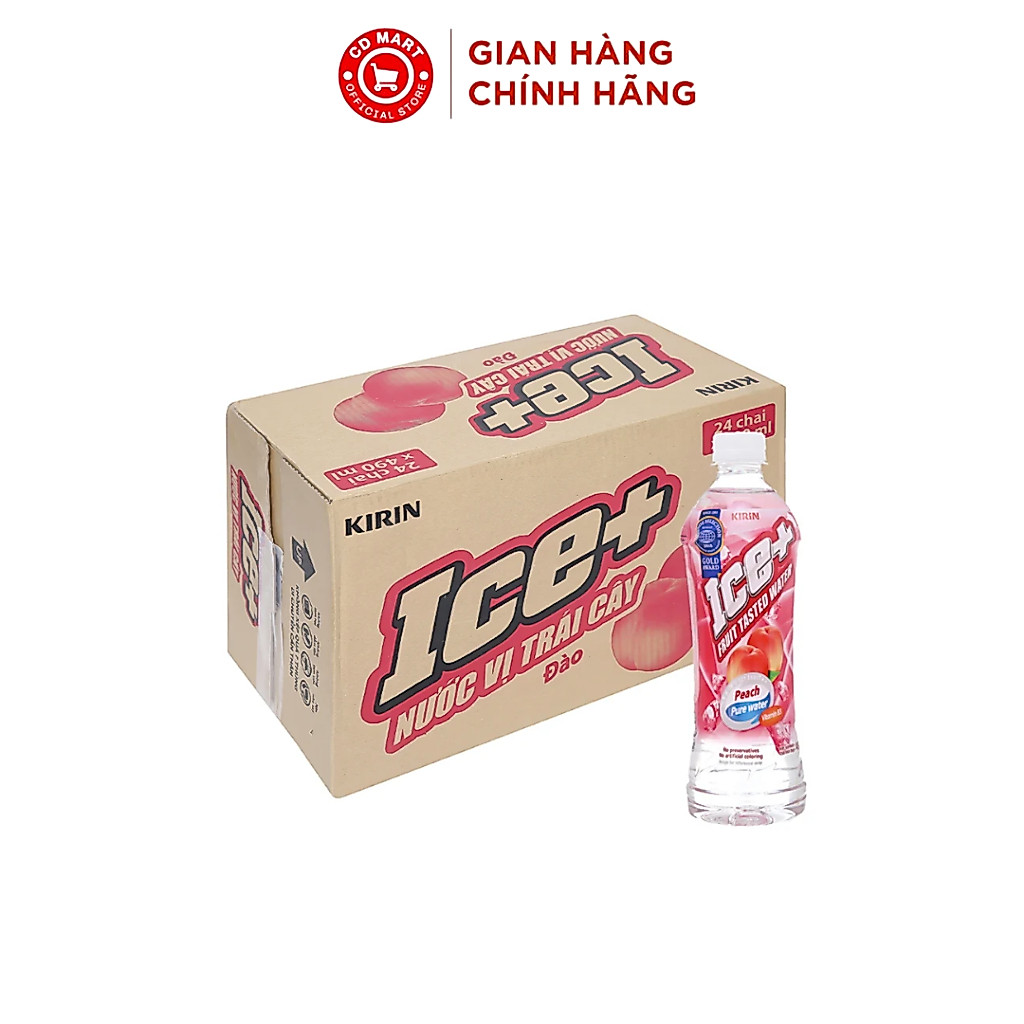 Nước trái cây Ice+ vị đào 490ml