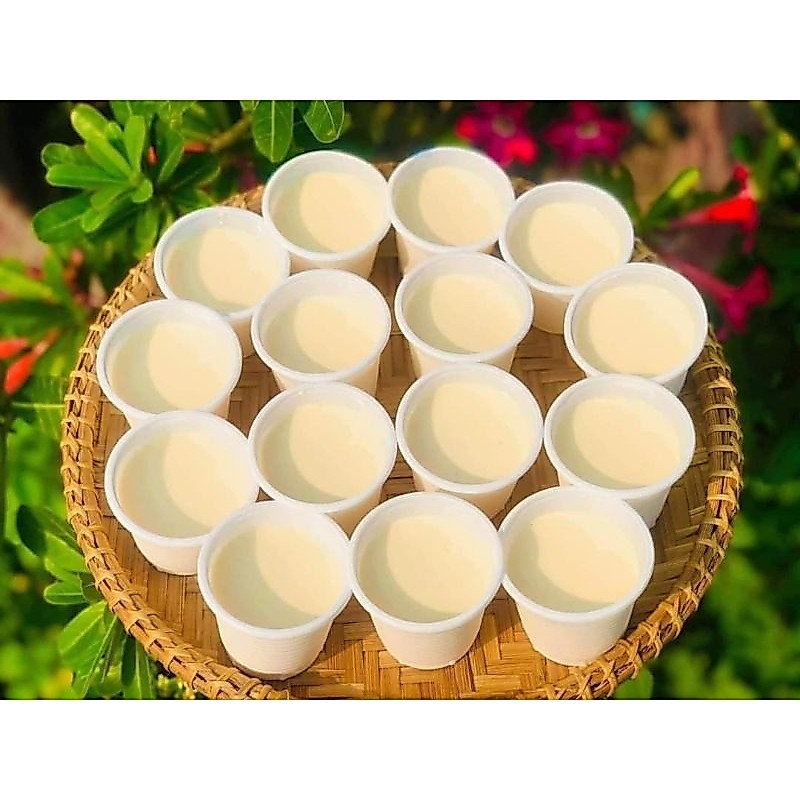 Set 500 Ly nhựa trắng mỏng mềm đựng sữa chua yaourt phomai đà lạt 100ml 120ml 180ml