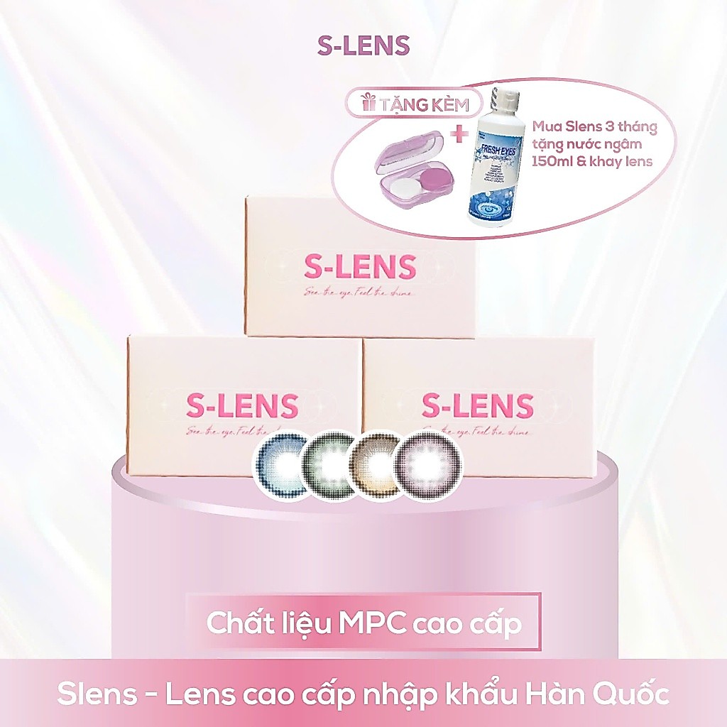 SLENS - Lens 3 THÁNG (1 CHIẾC) MUSE blue/brown/green/pink MPC - Kính áp tròng Hàn quốc Seoullens