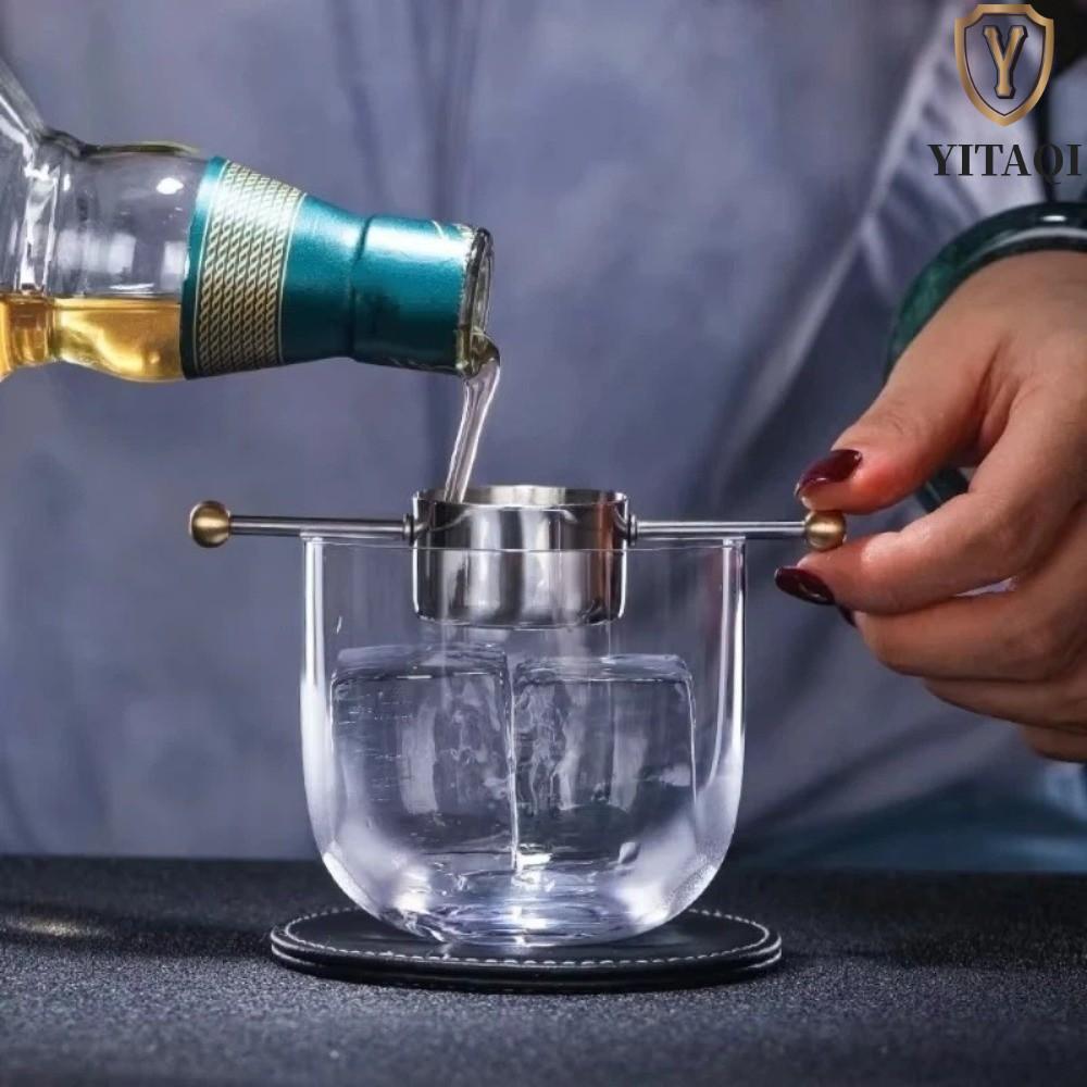 YITAQI Cocktail Jigger, Cốc đo thanh dài 30ml, Thiết kế hạt đôi bằng thép không gỉ chuyên nghiệp Dụn