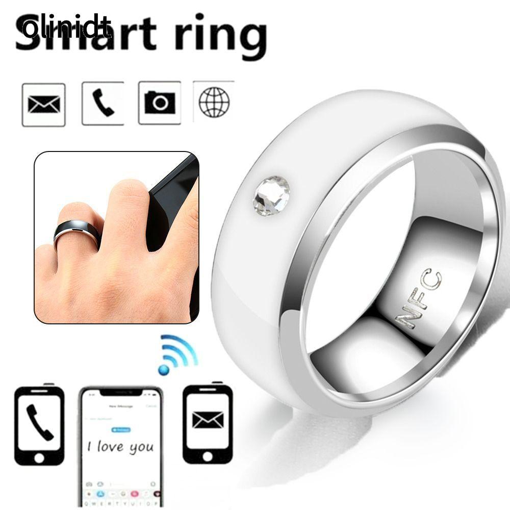 Nhẫn thông minh OLINIXT NFC, Nhẫn kỹ thuật số kết nối ngón tay có thể đeo ma thuật, Nhẫn đeo tay NFC