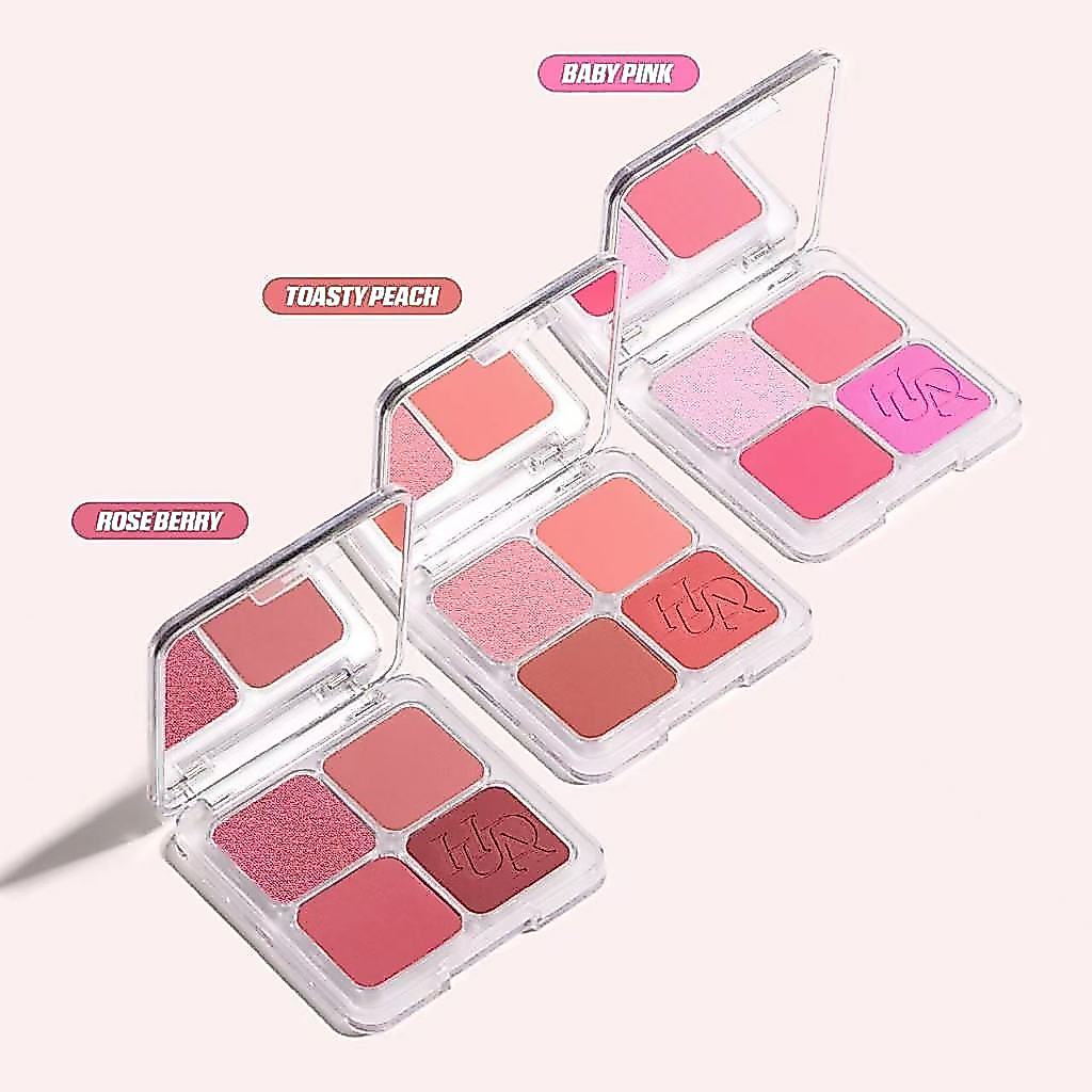 Huda Beauty Blush Filter Blushlighters Palette, Huda Beauty 4 Màu Blush Quad Palette, Huda Beauty Cr
