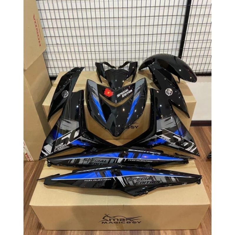 Decal Tem Rời Xe cao cấp ex 150 xanh đen