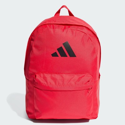 adidas Phong cách sống Ba Lô Logo 3 Bar Classic Unisex Đỏ IS7052