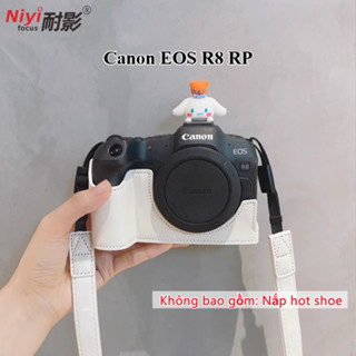  Ốp Lưng Da Canon RP Canon EOS R8 RP Vỏ Bảo Vệ R8 Túi Bảo Quản Máy Ảnh Nửa Đáy Nắp Pin Mở Túi 1   4 Vít 