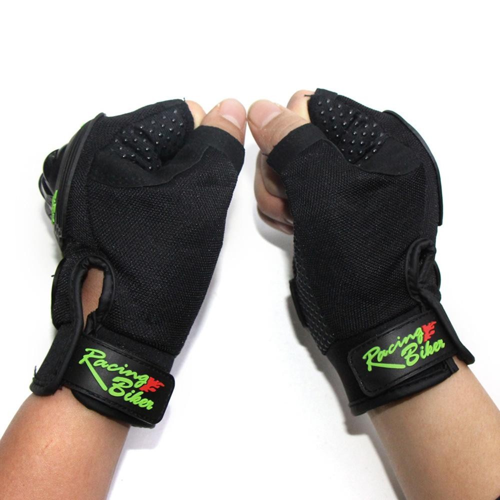 Outdoor Sports Cool Cycling Half Finger Protective Gloves Off-Road Racing Motorcycle Hard
