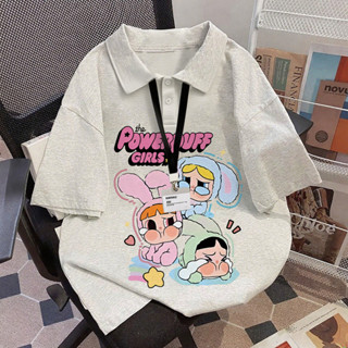  áo polo nữ form rộng hàn quốc xám tiêu dễ thương áo có cổ nữ học sinh áo thun local brand SALMO 