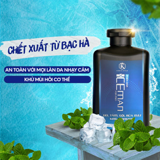   PHIÊN BẢN HÈ  Sữa tắm gội nam ICE MAN mát lạnh toàn thân KING MONSTER hương nước hoa cao cấp 3in1 