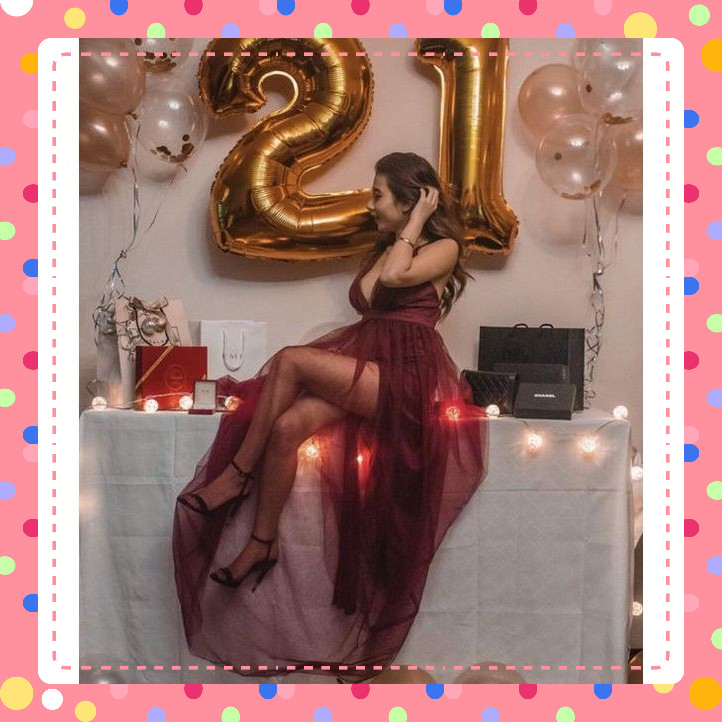 Bong Bóng số to 32 inch màu vàng- 75cm KD543