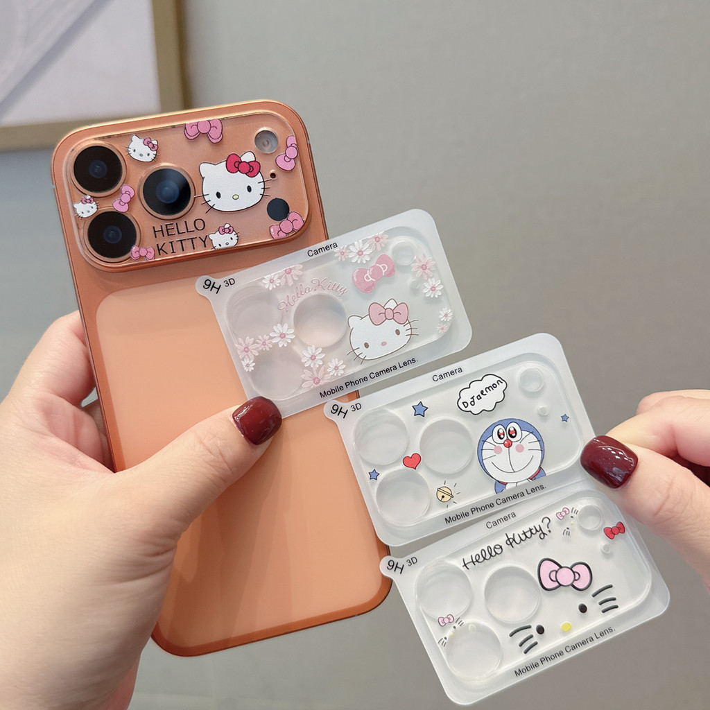 Ống kính máy ảnh Kính cường lực cho IPhone 17 17AIR 17ProMax Phim hoạt hình Ống kính máy ảnh i17 Bảo