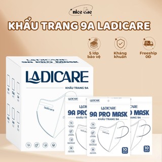   Combo 100 Cái  Khẩu trang 9A PRO MASK LADICARE 5 lớp cao cấp – ôm khít mặt mềm mại chống nắng & bụi mịn hiệu quả 