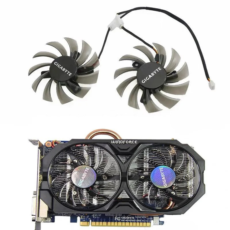 75mm 3Pin / 2Pin T128010Quạt Làm Mát GPU SM Cho Gigabyte GTX580 GTX670 560TI R9 280X HD5870 5770 N47