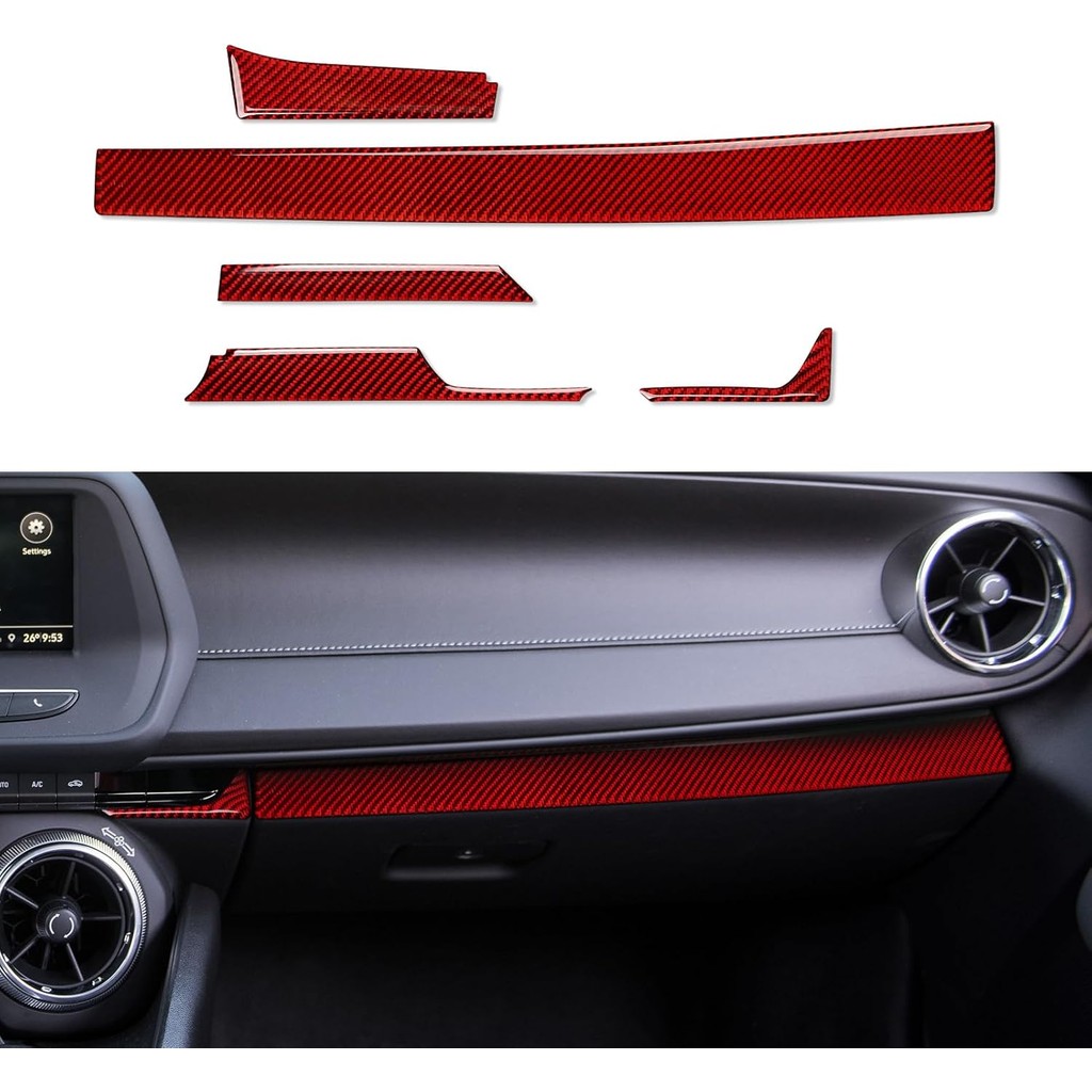 Miếng Dán Xe Hơi Sợi Carbon Decal Nội Thất Viền Bao Cho Xe Chevrolet Camaro ZL1 2016 2017 2018 2019 