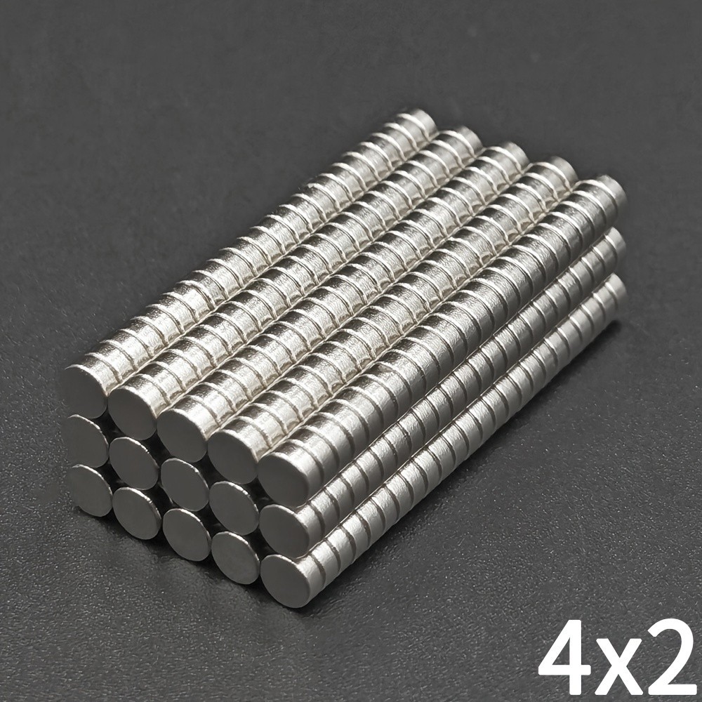 100 chiếc Nam châm nhỏ tròn 4x2mm, Nam châm Neodymium N35, Nam châm bảng trắng, Nam châm NdFeB, cho 