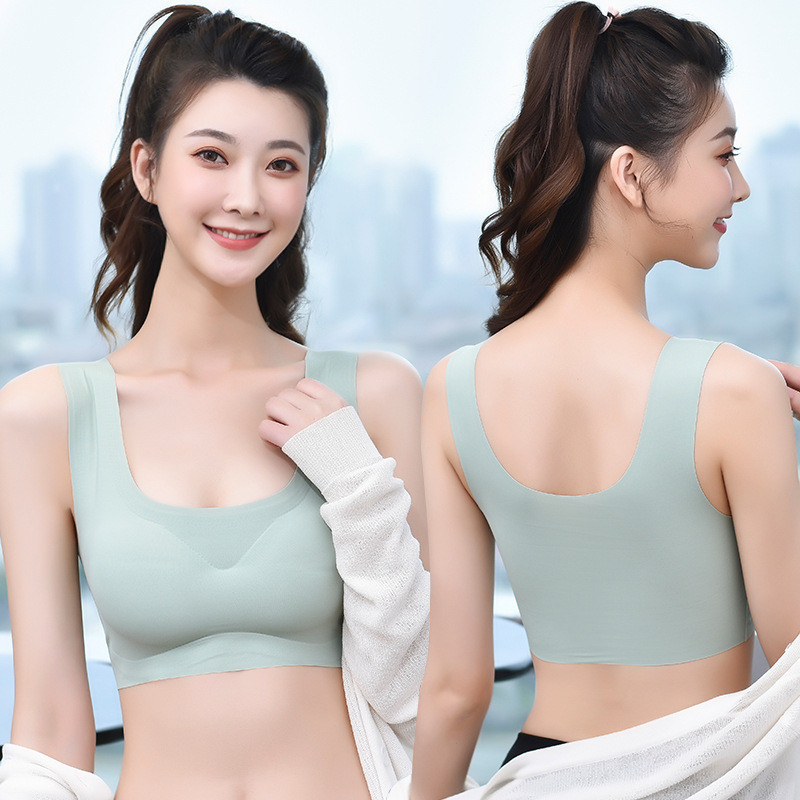 Shangpin Anxin Thế Hệ Liền Mạch Quần Lót Nữ Ice Silk Đẹp Quấn Lưng Ngực Thể Thao Yoga Áo Bra