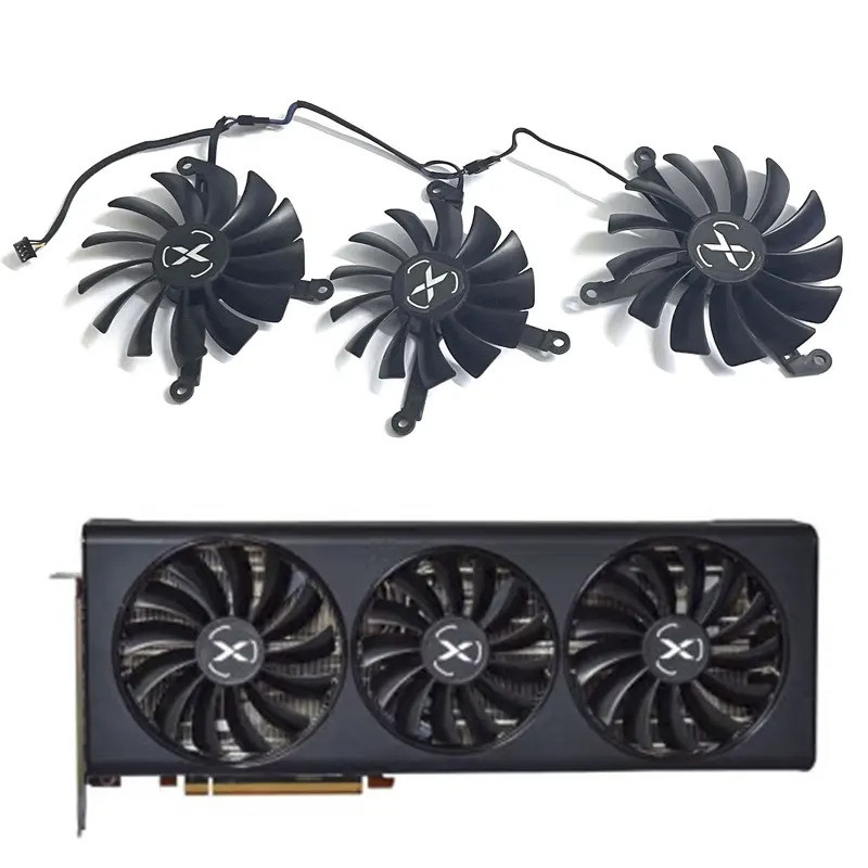 * Dành Cho XFX RX6800XT 6900XT Quạt Đồ Họa Chơi Game AMD 95MM 4PIN CF1015U12D CF9015U12D 87MM XFX RX