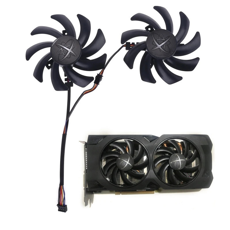 2 Chiếc RX 480 / 470 Đồ Họa 4Pin 85 Mm Quạt 0.35A VGA Quạt Làm Mát Cho XFX R9 390 / 390X 8G RX480 RX