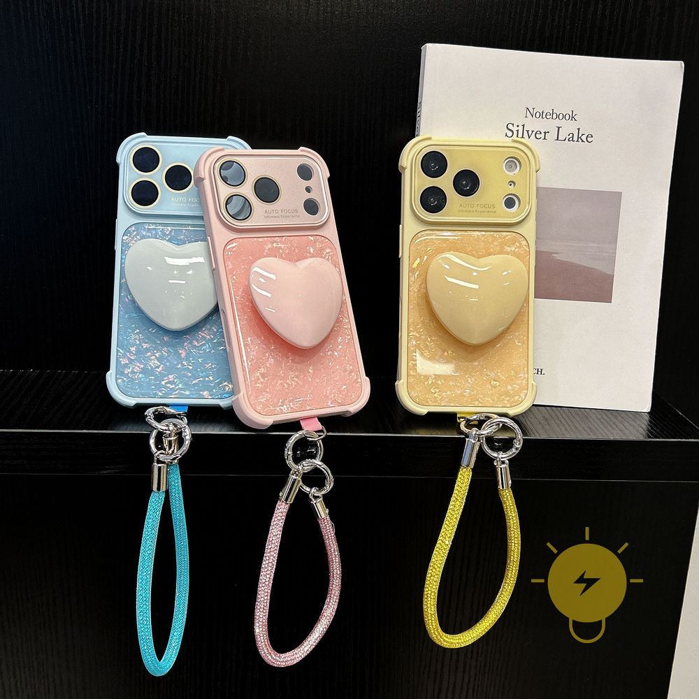 Phone Case For iPhone 17 Pro Max 16 15 TPU Shockproof Gilding Arc Aesthetic Korean Cute