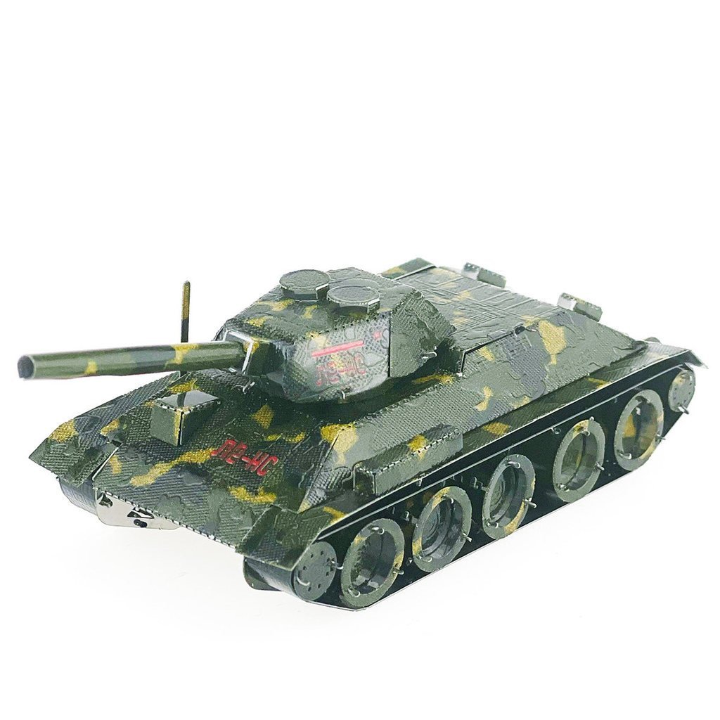 Crazy Model T34 Tank Metal Crazy Demon DIY Câu đố kim loại