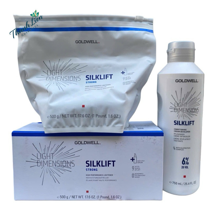 Combo tẩy và oxy Silk Lift Goldwell High Performance Lightener 500gr/750ml .TL