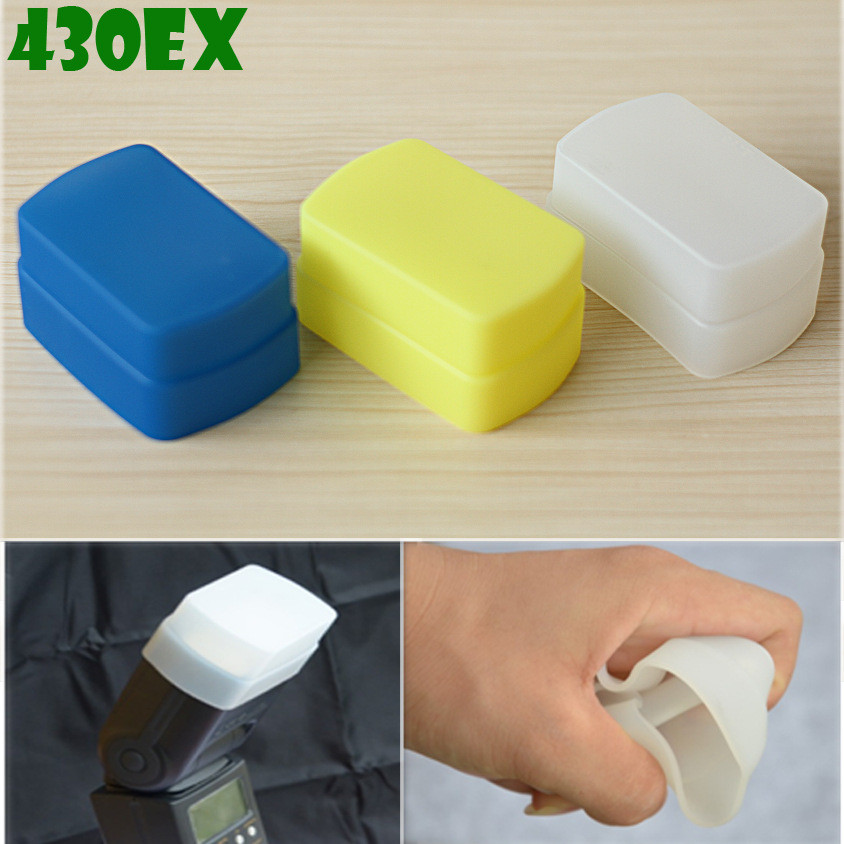 Flash Silicone Mềm Tricolor Hộp Mềm Thích Hợp Cho Lon Trên 430EX / 430EX II Xanh Trắng Vàng